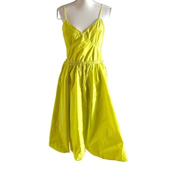 Jason Wu Yellow Midi Dress Size 6 - Picture 5 of 7